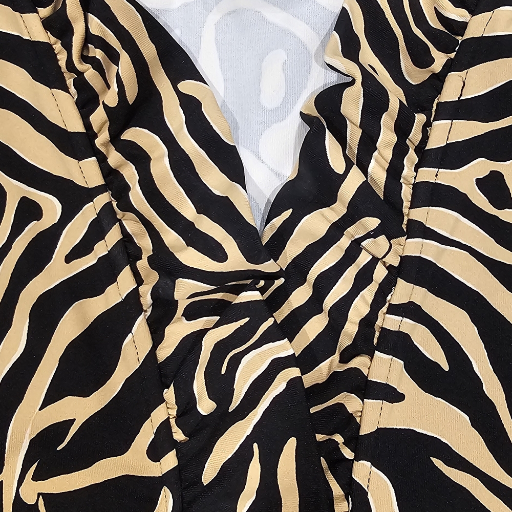 Elegant Zebra Pattern Blouse